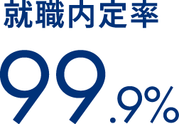 就職内定率99.9%