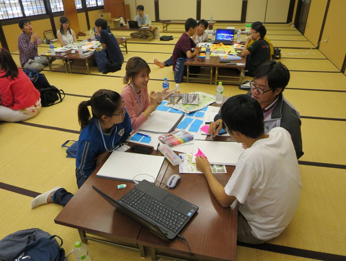 白峰地区での合宿の様子