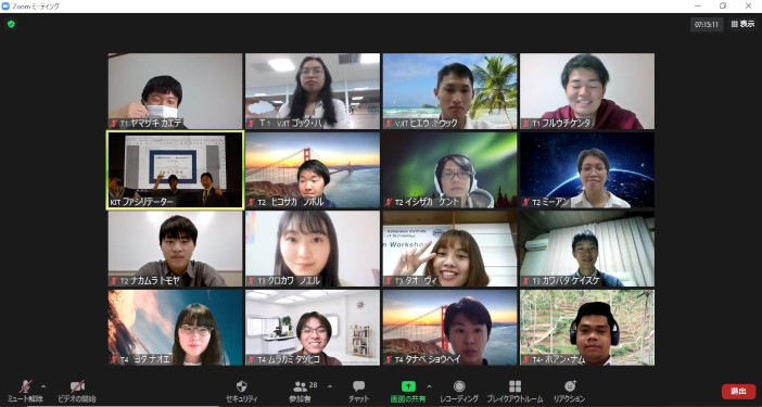 越日工業大学（ベトナム）からも学生5名が参加。金沢工業大学の学生とチームを組み、新しい顧客価値の創出に取り組んだ