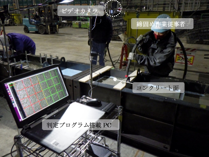 コンクリート製品工場で実施されたプロトタイプによる実地試験