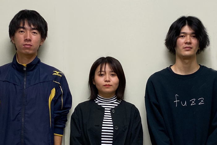 （左から）松島佑宜さん、髙田綾乃さん、勝亦直人さん