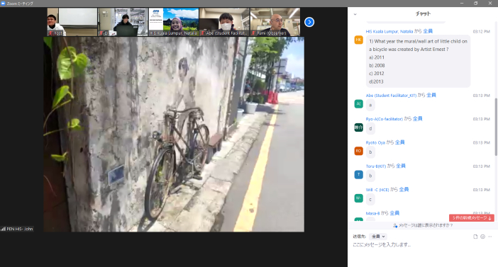 株式会社エイチ・アイ・エスの協力により、Zoomを用いたマレーシアの現地紹介も