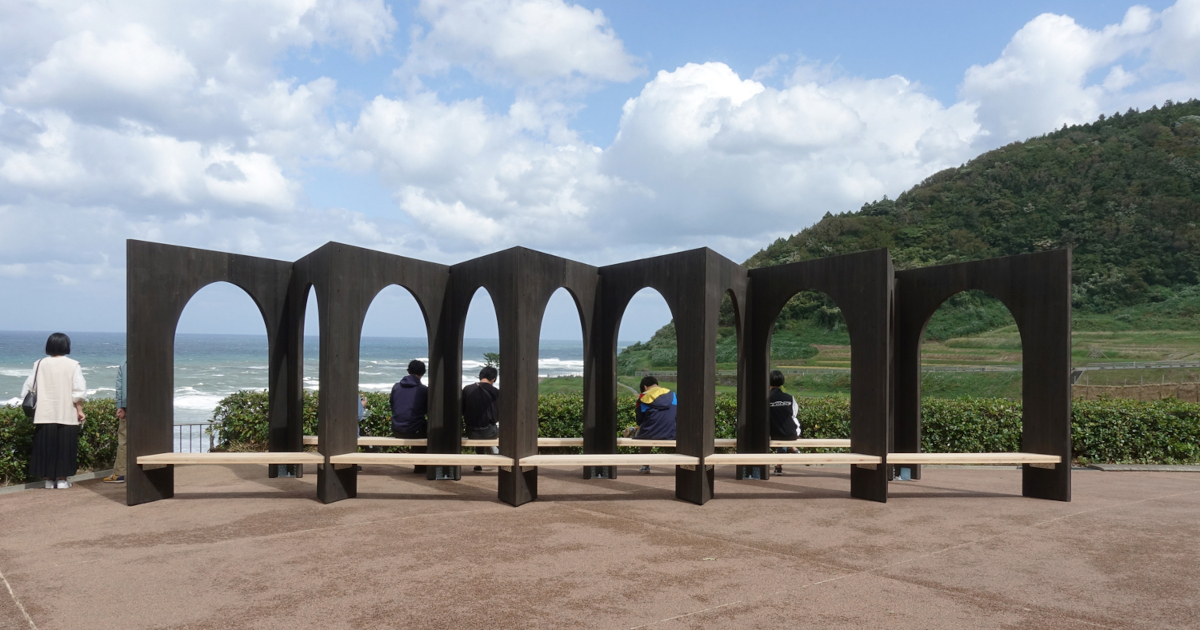 建築学科竹内研究室の作品「千枚田図屏風」が道の駅千枚田ポケット