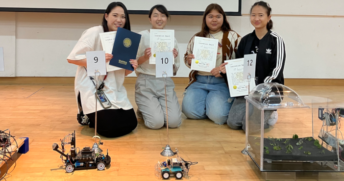 タイの学生と国際チームで取り組み、「Innovation Award」が授与された