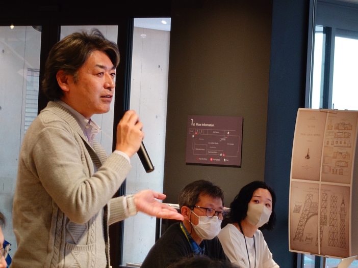 西尾氏が大学院生時代に研究指導教員として北菱電興いなほ工場でのコーオプ教育を担当したロボティクス学科　河合宏之教授