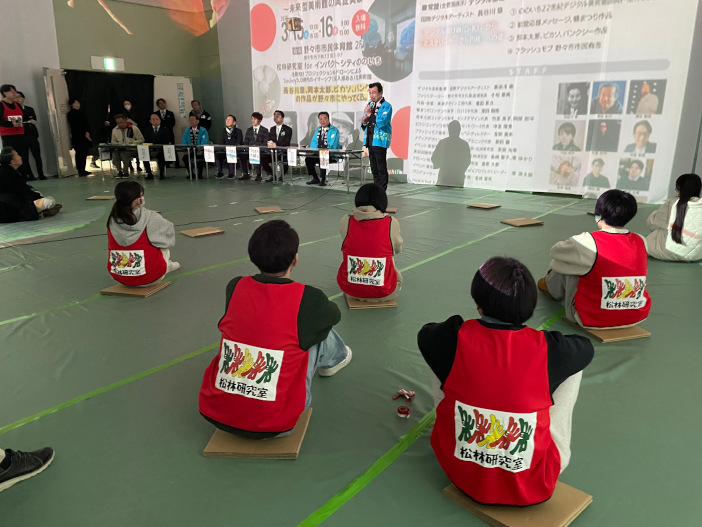 【開館式】来賓の粟 貴章 野々市市長による祝辞