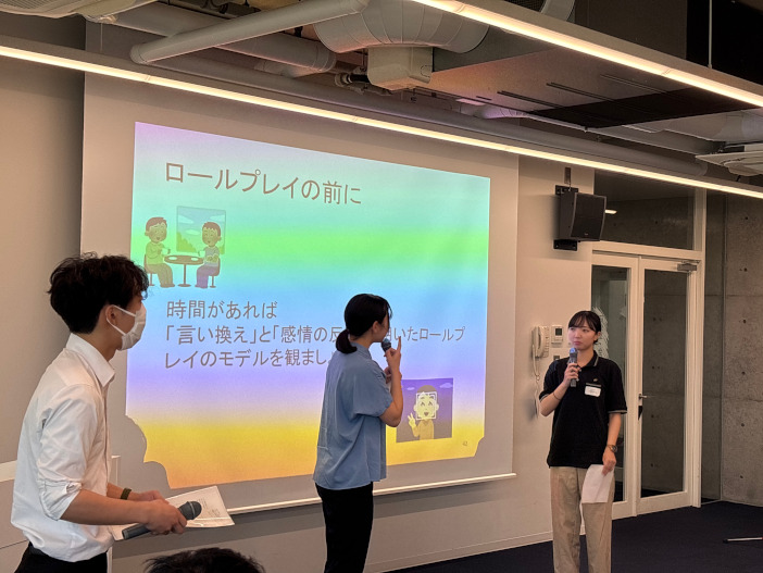 大学院生によるロールプレイ開始前の良い例／悪い例の実演