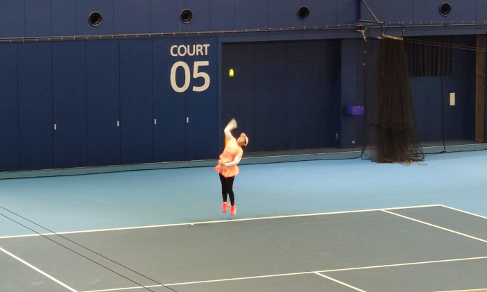 稲葉さんは得意のストロークを生かし、押す場面も多く見られるなど、非常に健闘した 稲葉さんは得意のストロークを生かし、押す場面も多く見られるなど、非常に健闘した