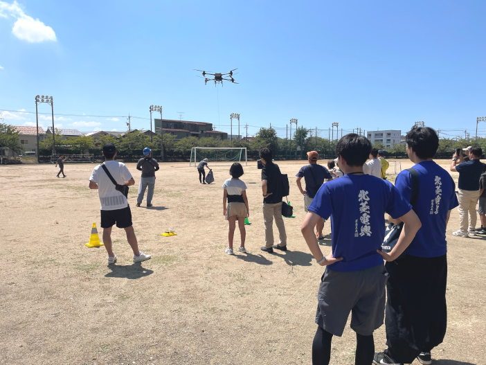 大型ドローンによる貨物輸送デモンストレーション