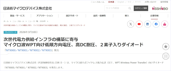 NT9000シリーズのプレスリリース NT9000シリーズのプレスリリース<br>(クリックするとページをご覧いただけます)