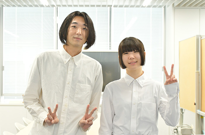 (写真左から)RENOVA! の杉山 遥さん、起業部の杉森 彩乃さん (写真左から)RENOVA! の杉山 遥さん、起業部の杉森 彩乃さん
