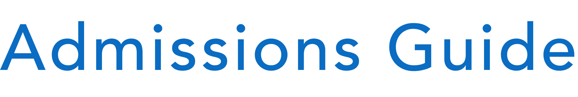 admissions guide