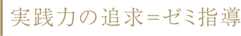 実践力の追求＝ゼミ指導