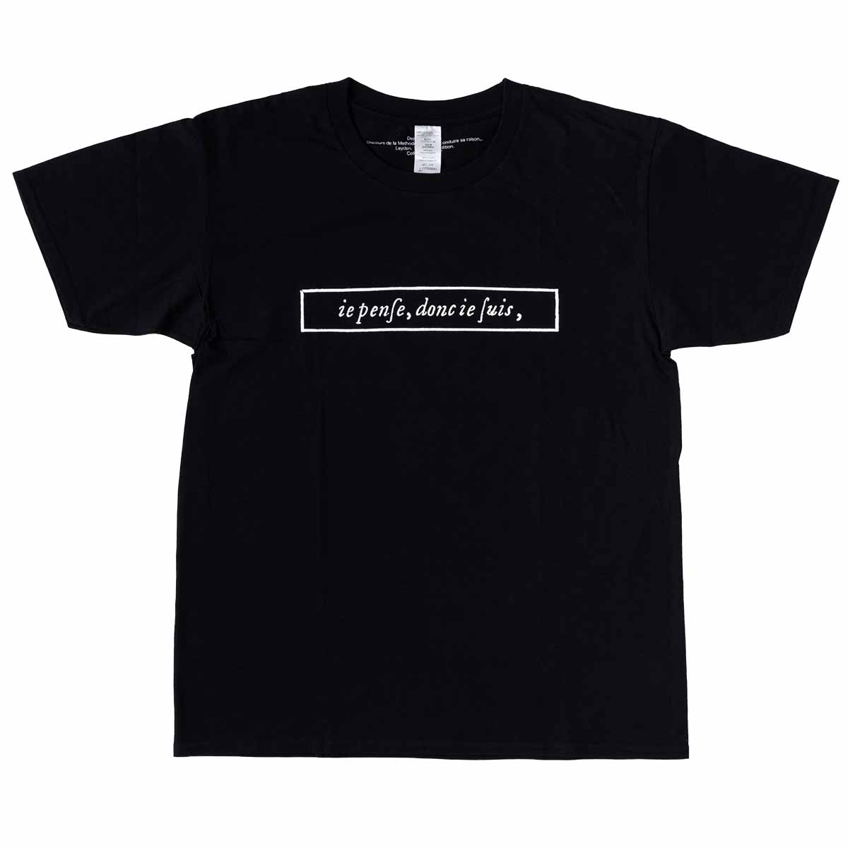 Tシャツ A. ルネ・デカルト『方法序説』1637年(黒)